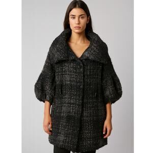 Kaylee Tankus Wool Mohair Alpaca Tweed Coat